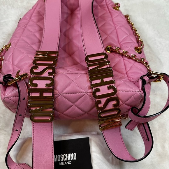 Moschino Pink Quilted Women\'s back Bag-with dust bag main image 4